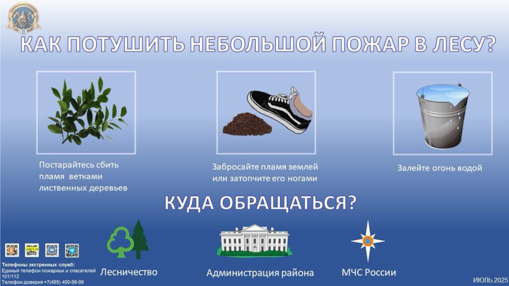 Как потушить небольшой пожар лесу